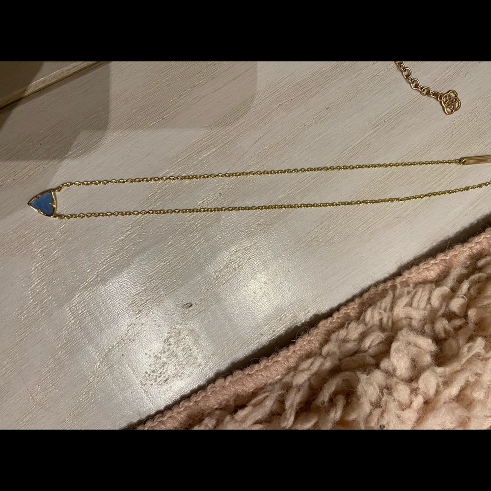 kendra light blue dainty necklace